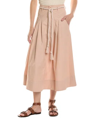 The Great The Field Maxi Skirt In Beige