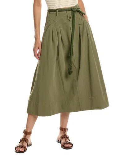 The Great The Field Midi Skirt In Green