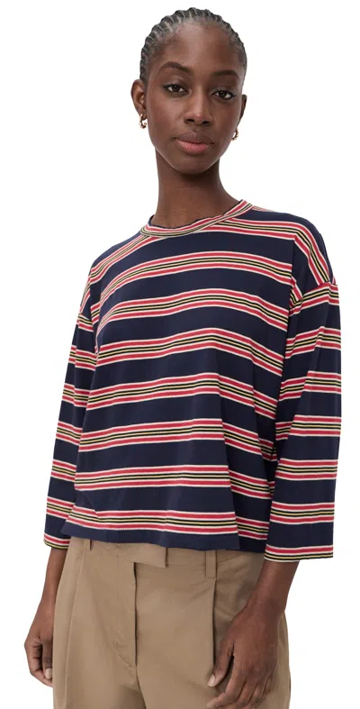 The Great The Field Tee Scout Stripe In Multi