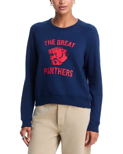 The Great The Fleece Growling Panther Rookie Sweatshirt True Navy In Multi