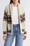 The Great . The Greek Key Lodge Jacquard Alpaca & Wool Blend Cardigan