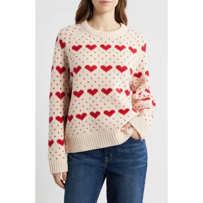 The Great Heart Long-sleeve Crew-neck Sweater In Animal Print