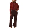 The Great The Kick Boot Leg Pant In Slate In Red
