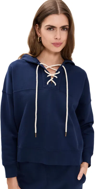 The Great The Lace Up Hoodie True Navy