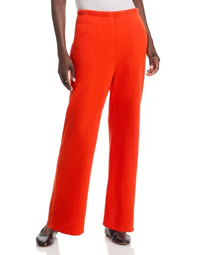 The Great The Lap Cropped Flare Sweatpants In Orange