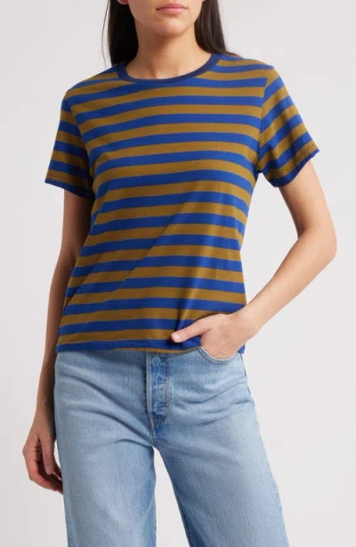 The Great . The Little Stripe Cotton T-shirt In Capital Stripe