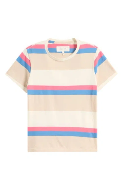 The Great . The Little Stripe Cotton T-shirt In Multi