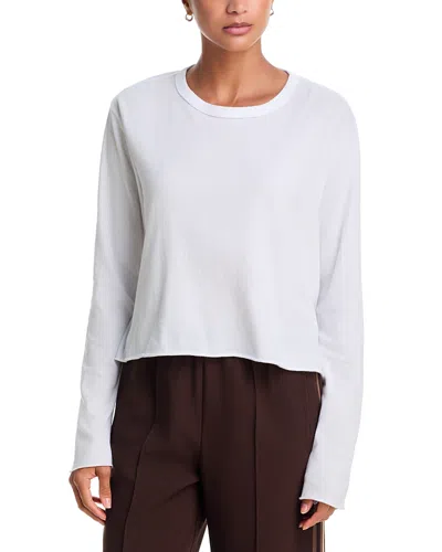 The Great The Long Sleeve Cotton Cropped Tee In Multi