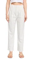 THE GREAT THE MAKER TROUSERS CREAM PINSTRIPE