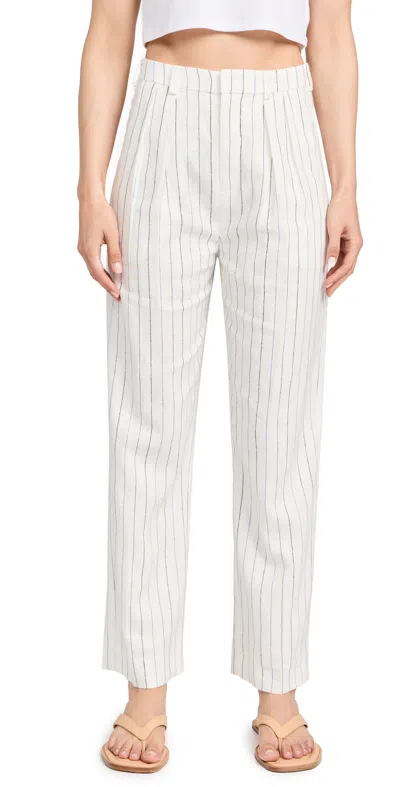 The Great The Maker Trousers Cream Pinstripe