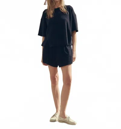 The Great The Micro Terry Swing Short In Navy In Blue