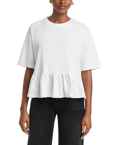 The Great The Oversized Ruffle Tee In White