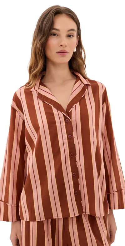 The Great The Pajama Shirt Ganache Stripe