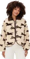 The Great The Pasture Jacket Cream W/ Hickory In Neutral