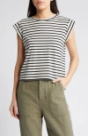 THE GREAT THE PEAK STRIPE COTTON TOP