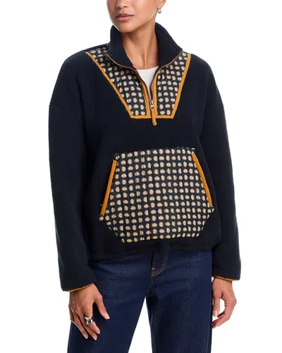 The Great The Plush Crosswind Pullover Top In Black