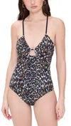The Great The Reversible Keyhole One Piece Leopard/black