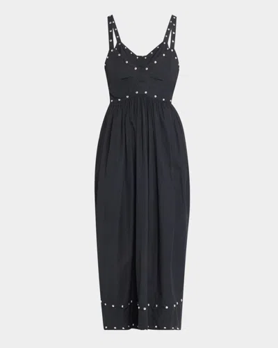 The Great The Reyes Studded Dress In Black