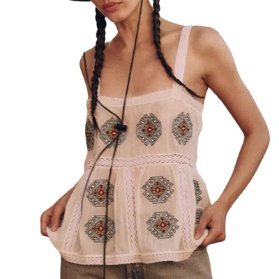 The Great The Roam Top In Folklore Embroidery In Pink