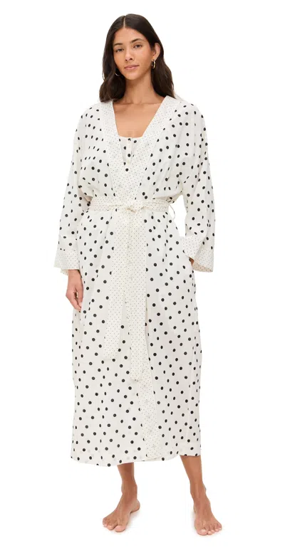 The Great The Robe Cream Mixed Polka Dot