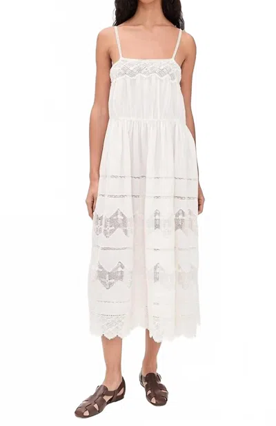 The Great The Rosette Crochet Dress In Cream In White