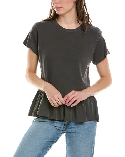 The Great The Ruffle T-shirt In Black