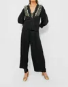 The Great The Ruffled Tuxedo Top In Black/cream In Black
