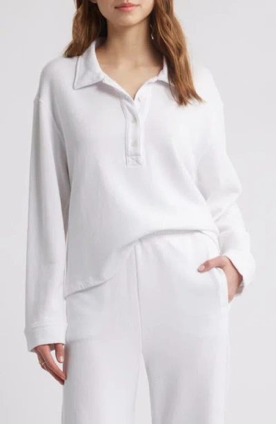 The Great . The Rugby Cotton Sweater In True White
