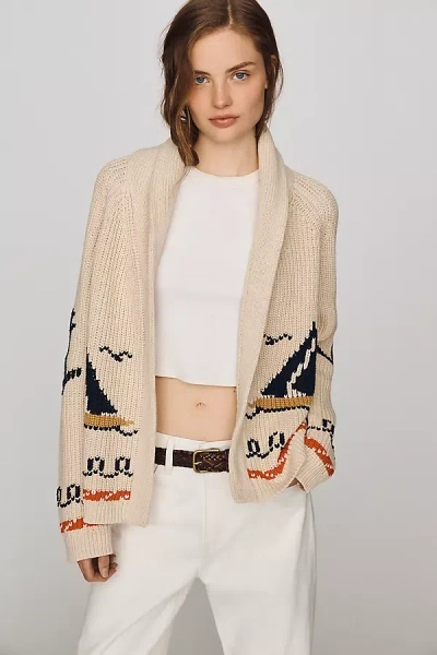 The Great The Sailboat Cardigan Sweater In White