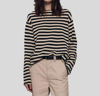 The Great The Sailor Stripe Sweater In Black Stripe