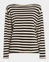 The Great The Sailor Sweater In Black Stripe Blkst