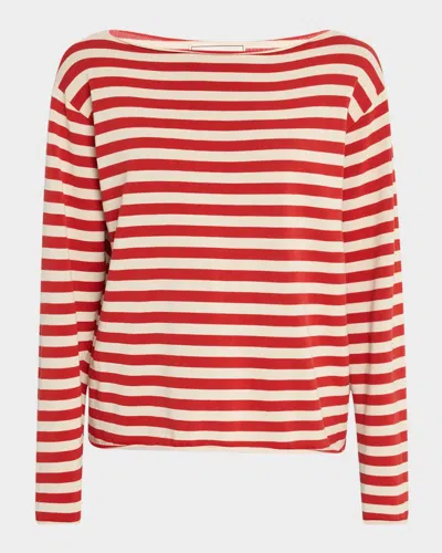 The Great The Sailor Sweater In Maple Stripe