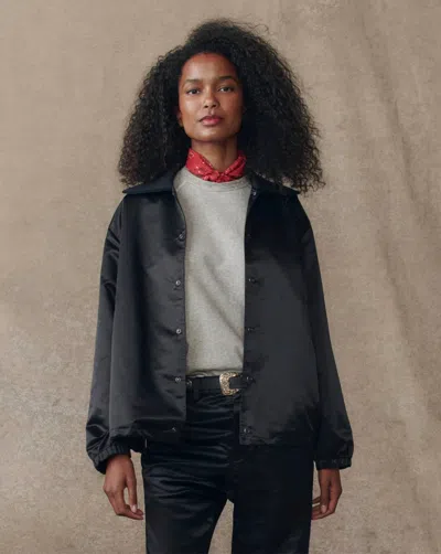 The Great The Satin Coach's Jacket In Navy In Blue