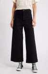 The Great . The Seafair Crop Wide Leg Jeans In Carbon