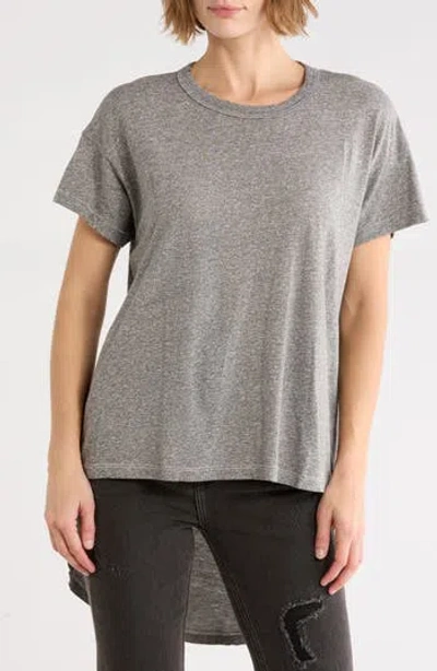 The Great . 'the Shirttail' High/low Tee In Gray