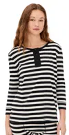 The Great The Sleep Henley Eventide Stripe In Eventide Stripe