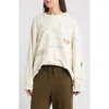 The Great . The Slouch Crewneck Sweatshirt In White