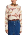 The Great The Slouch Sweatshirt Riding Horses Print In Neutral