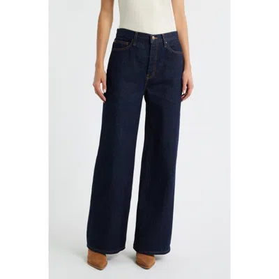 The Great . The Slouch Wide Leg Jeans In Blue