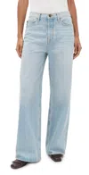 The Great The Slouch Wide Leg Jeans Tidal Wash In Blue