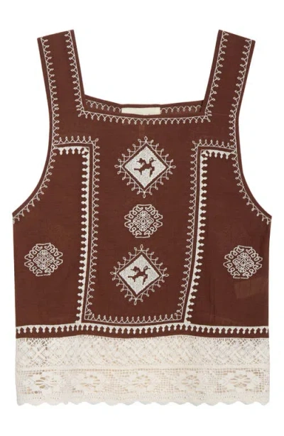 The Great . The Sparrow Tank Top In Brown