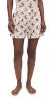 The Great The Square Pajama Shorts Cream Cowboy