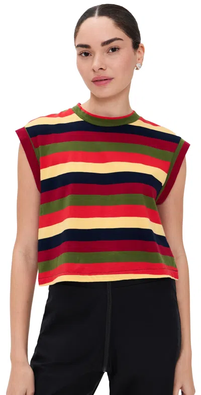 The Great The Square Tee Playa Stripe
