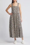 The Great . The Sunbird Leopard Print Cotton Dress In Multi