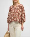 The Great The Swift Top In Hickory Whisper Floral In Multi