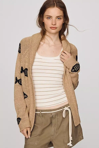 The Great The Swimming Fish Cardigan Sweater In Brown