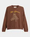 The Great The Teammate Sweatshirt With Horse Embroidery Umber In Brown