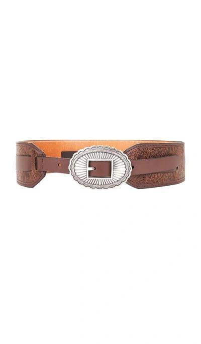 The Great The Tooled Waist Belt X Stetson Collab In Brown