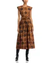 The Great The Tulsa Dress Geo Bandana Print In Brown