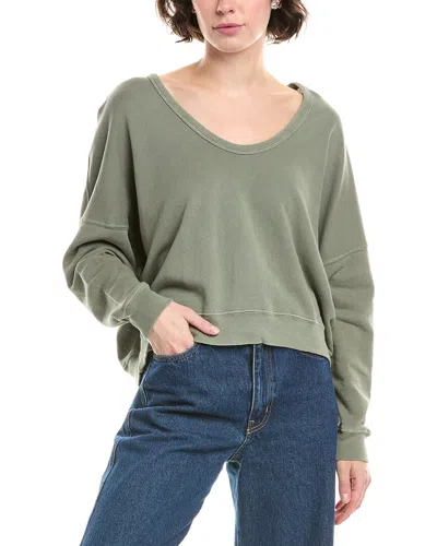 The Great The U-neck Teammate Sweatshirt In Green